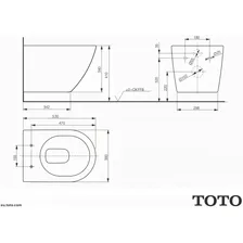 Подвесной безободковый унитаз Toto NC CW762Y